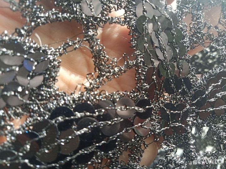 Палантин нарядный с палками и люрексом