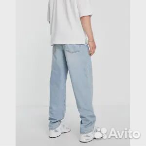 Голубые мешковатые джинсы ASOS design