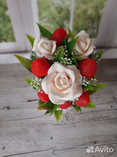 Букет из мыла ручной работы Розы