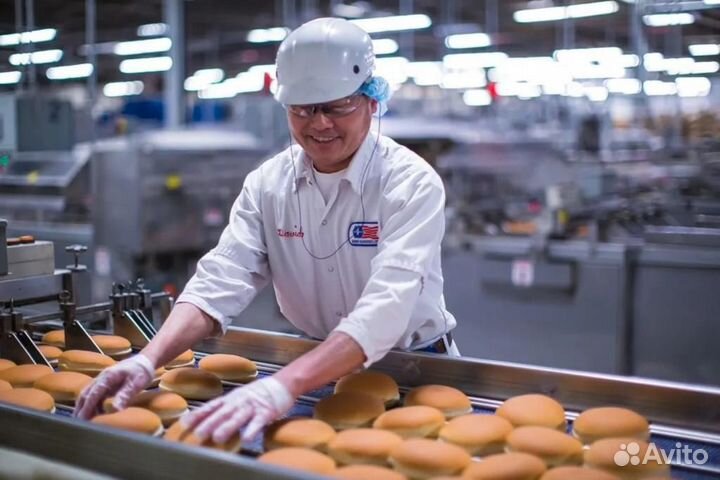 Упаковщик бургеров. Вахта 20 смен с питанием