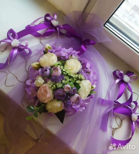 Украшения на машину (свадебные)