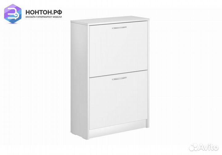 Тумба для обуви Орион 2 ячейки белая