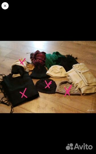 Шарфы, шапки, палантины H&M, Zara, Plastinina и др