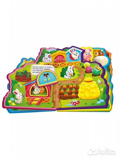 Книжка с мягкими пазлами 0+, 3шт, любая