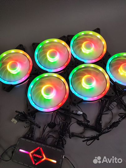 Argb 7pin Вентилятор LED Для корпуса пк 3+4pin