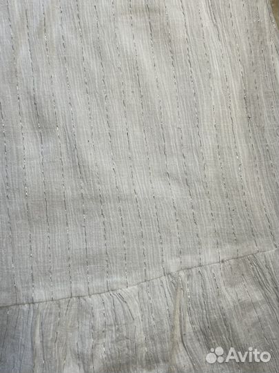 Длинная белая юбка хлопок винтаж