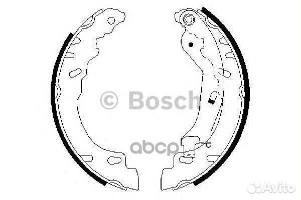 Колодки тормозные барабанные зад 09864877