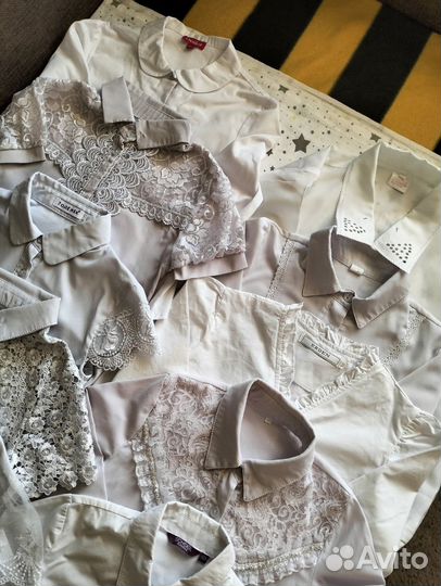 Блузки школьные пакетом 122/128/134/140р