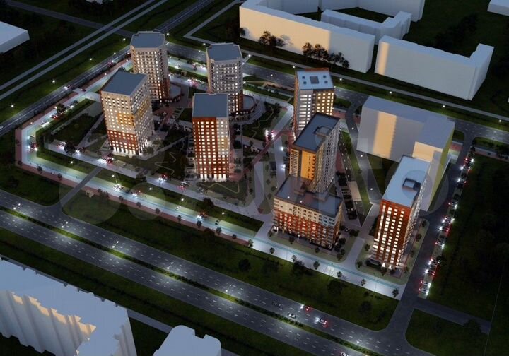 1-к. квартира, 43,8 м², 2/17 эт.