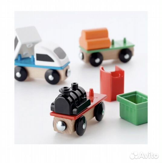 Поезд Икеа Lillabo деревянный разборный