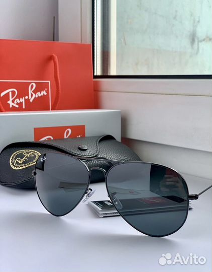 Солнцезащитные очки ray ban aviator черные