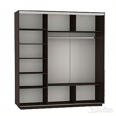Шкаф купе зеркальный. Доставка, сборка, рассрочка