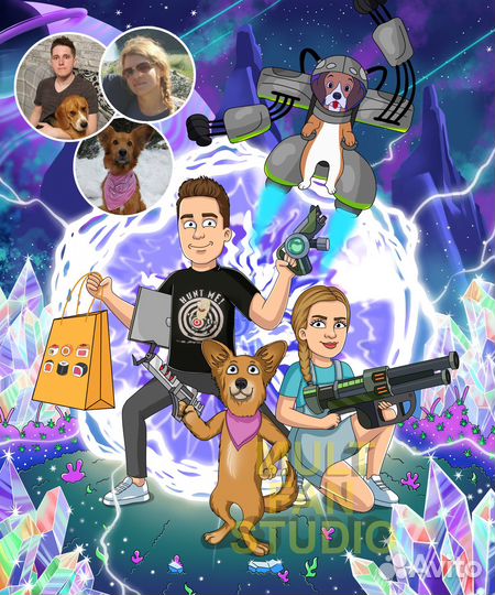 Портрет в мультяшном стиле