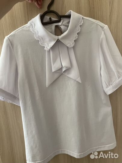 Блузка школьная для девочки 152 белая