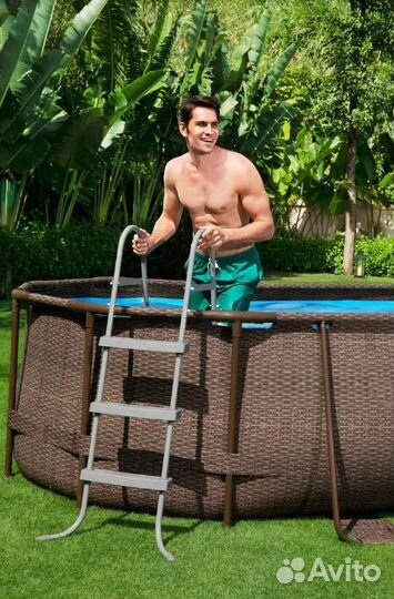 Лестница для бассейнов до 107см, 3 ступеньки