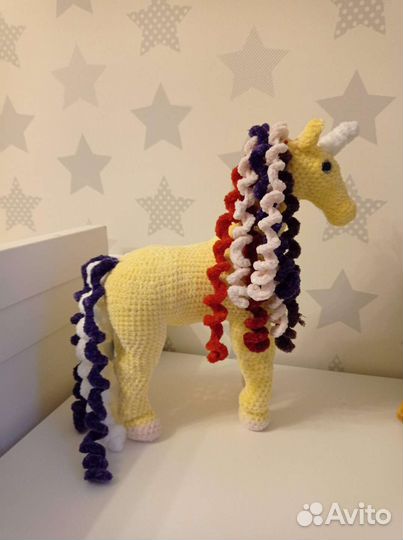 Вязаные игрушки.Единорог