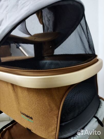 Новинка - коляска 3 в 1 Luxmom 601A с жёстким дном