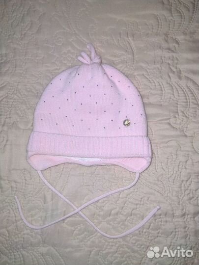 Шапка для девочки о/г 40 см