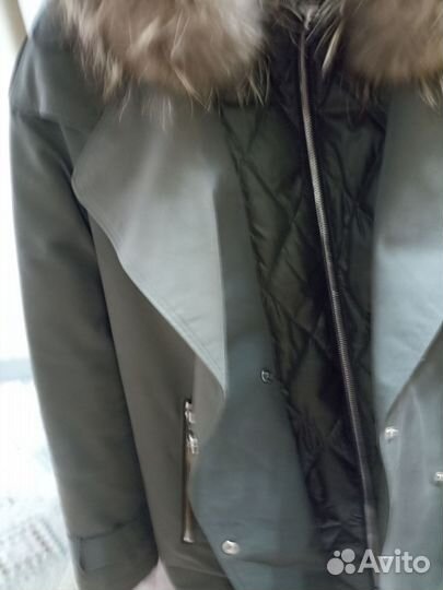 Парка женская с натуральным мехом 48 50