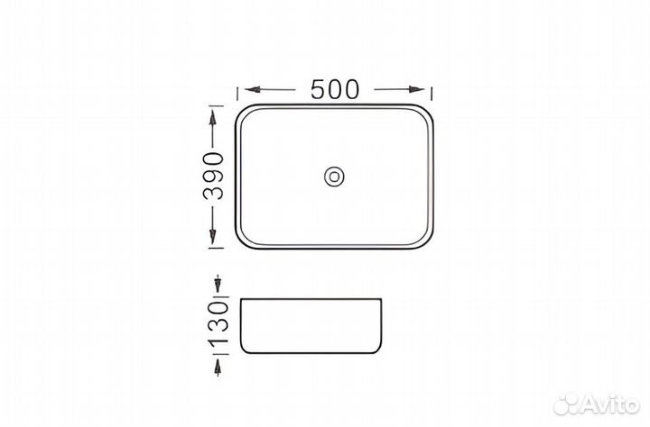 Раковина накладная Aquatek AQ5515-MB