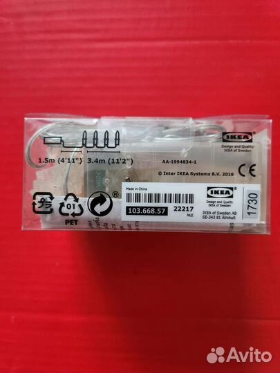 Строла Гирлянда 40 светодиодов снежинка IKEA новая