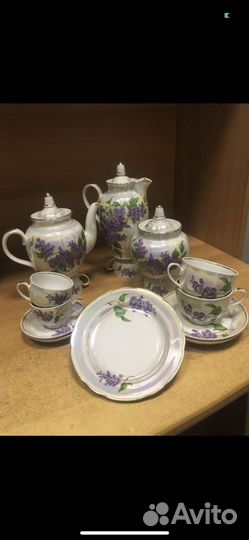 Чайно-Кофейный сервиз Сирень 32 предмета