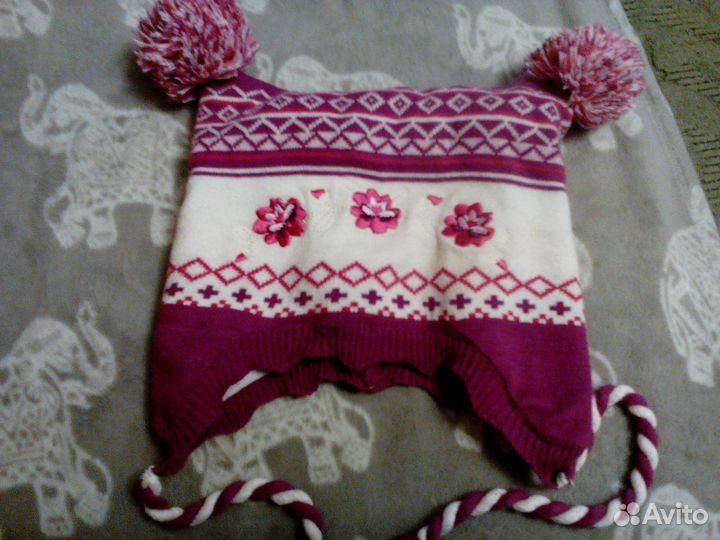 Шапки зимние на девочку пакетом