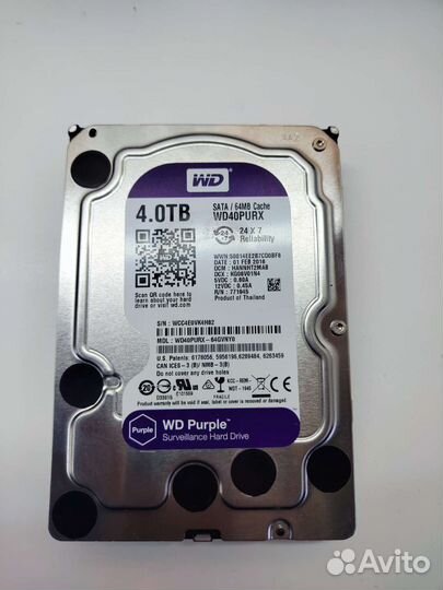Жесткий диск 4TB WD Purple