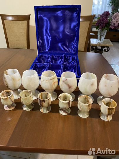 Фужеры и рюмки из оникса