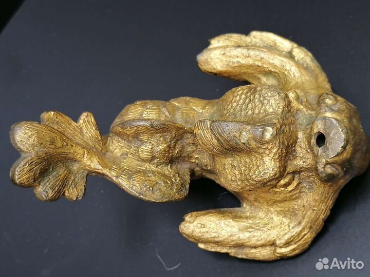 Старинный бронзовый фонтанчик Чудо - Юдо