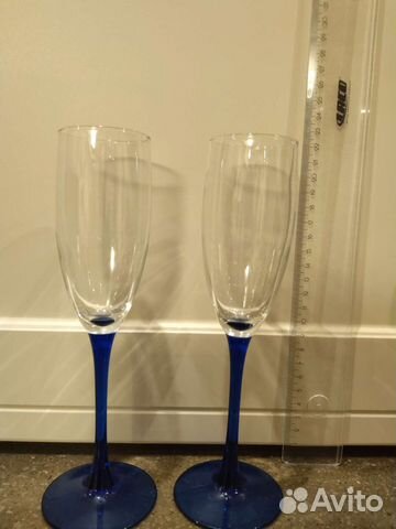 Фужеры ножка кобальт. Luminarc