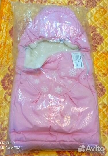 Конверт для новорожденного на овчине