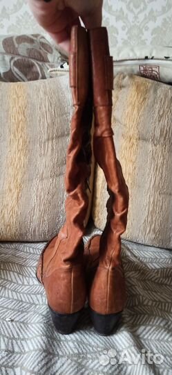 Сапоги осенние натуральная кожа 39 40