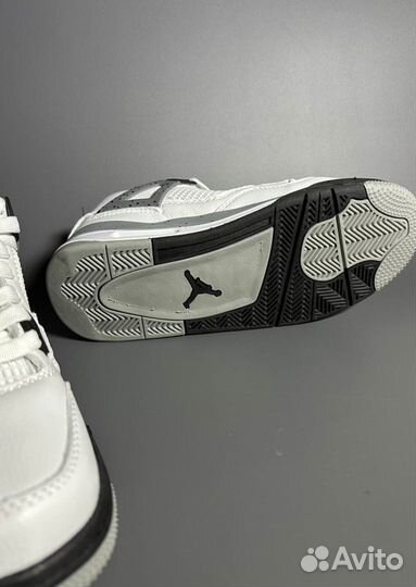 Кроссовки Air Jordan 4 White Oreo Люкс