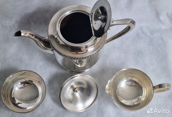 Чайный набор, Sheffield, серебрение, чайник