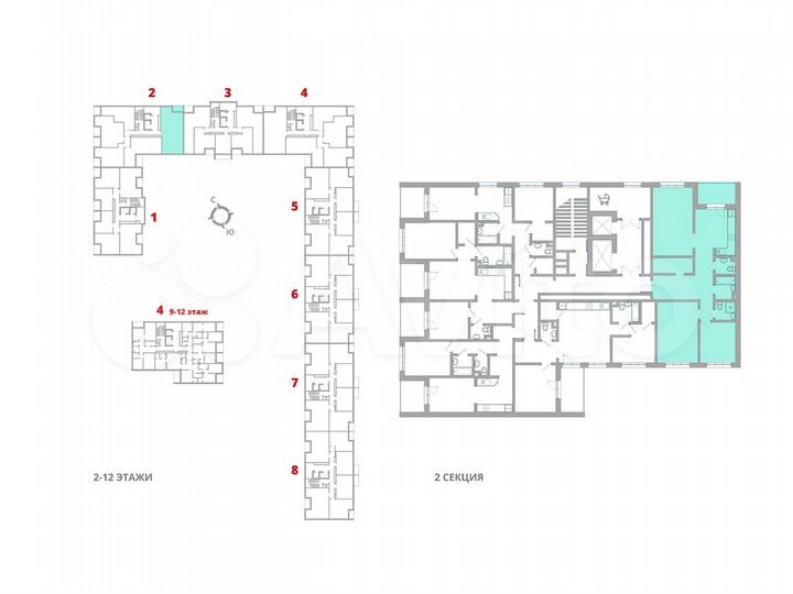 3-к. квартира, 91,6 м², 8/12 эт.