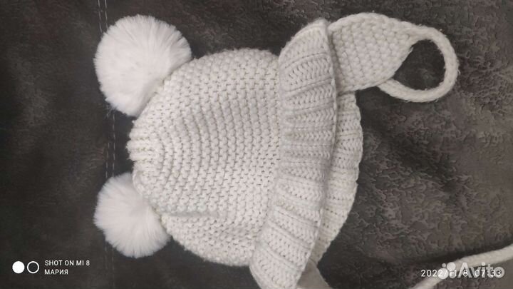 Шапка и варежки детская zara