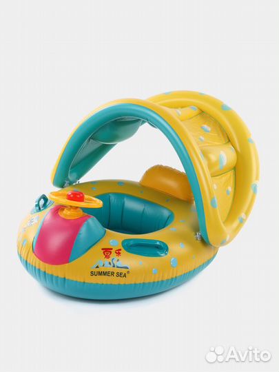 Круг надувной для плавания детский с сиденьем