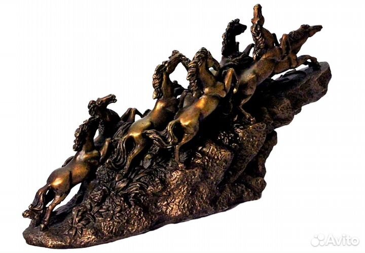 Табун Лошадей - Статуэтка из Бронзы ru*234