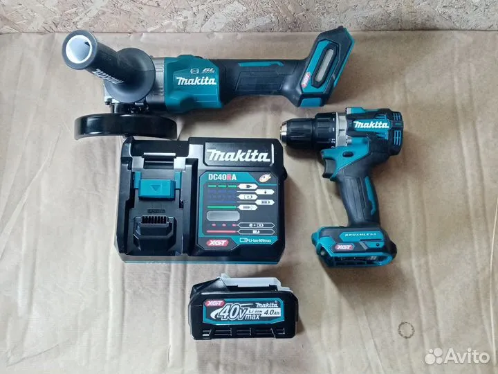 Makita шуруповерт DF002GZ, ушм GA005GZ комплект