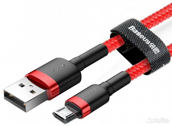 Кабель USB baseus Cafule, USB - microusb, 2.4А, 1