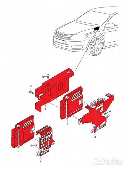 Блок управления двс Skoda Octavia A7 2014-2020