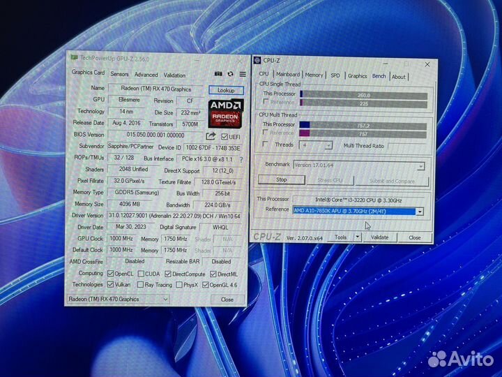 Игровой пк rx 470 / intel core i3 3220 / 240 ssd
