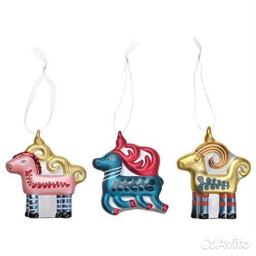 Икея Елочные игрушки IKEA новинка стекло