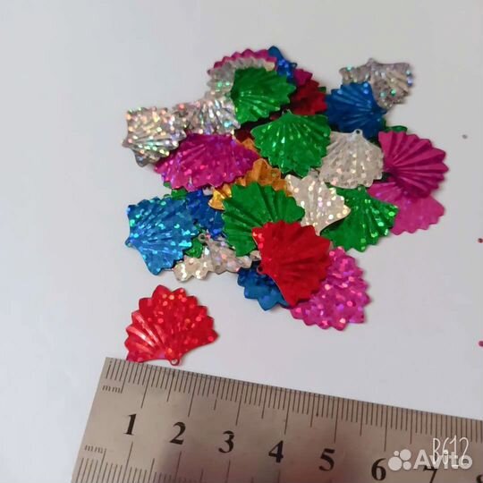 Пайетки ракушки набор