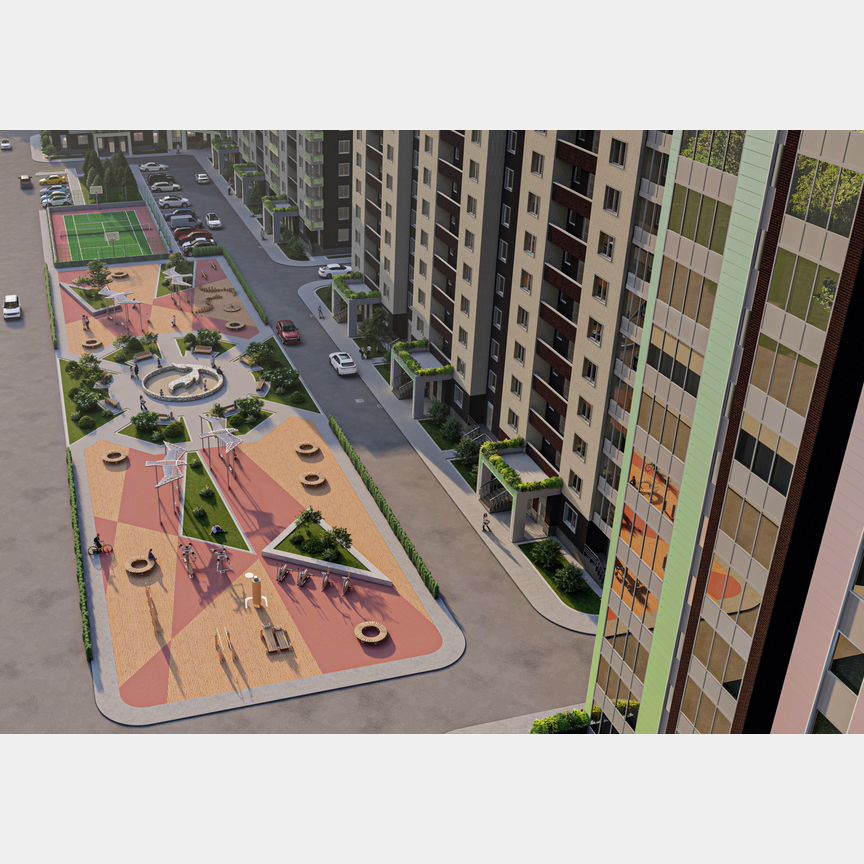 1-к. квартира, 43,4 м², 8/9 эт.