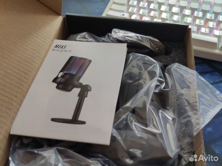 Новый Студийный RGB Микрофон A6V A8 (ME6S)