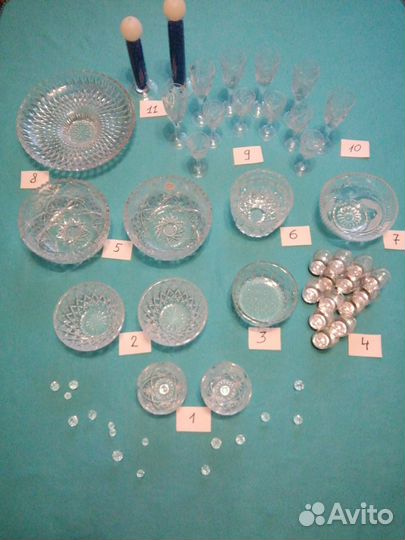 Хрустальная посуда ссср, салатницы,рюмки,стопки