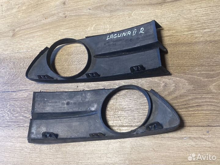 Renault laguna 2 заглушки птф в бампер