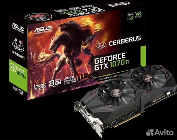 Видеокарта (Asus gtx 1070 ti 8gb cerberus)